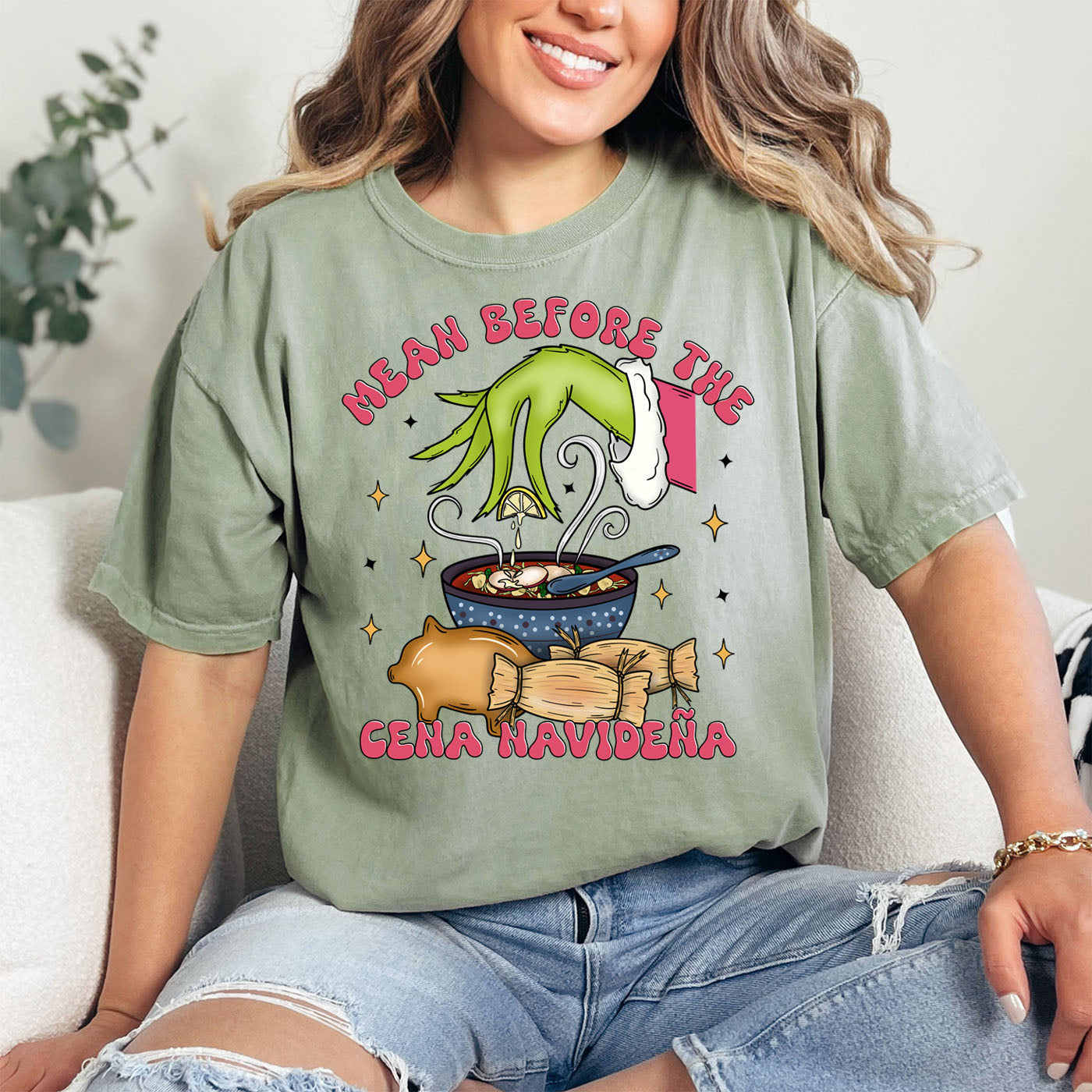 Mean Before Cena Navidena Comfort Colors T-Shirt