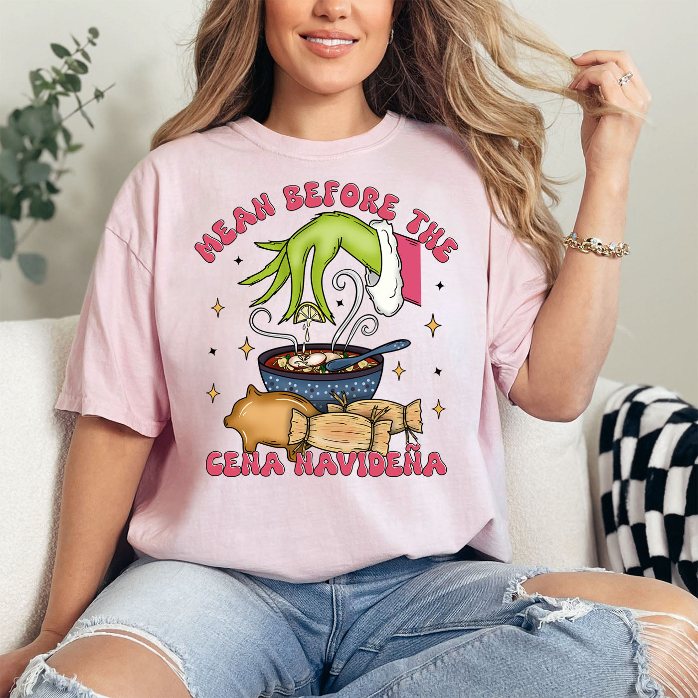 Mean Before Cena Navidena Comfort Colors T-Shirt