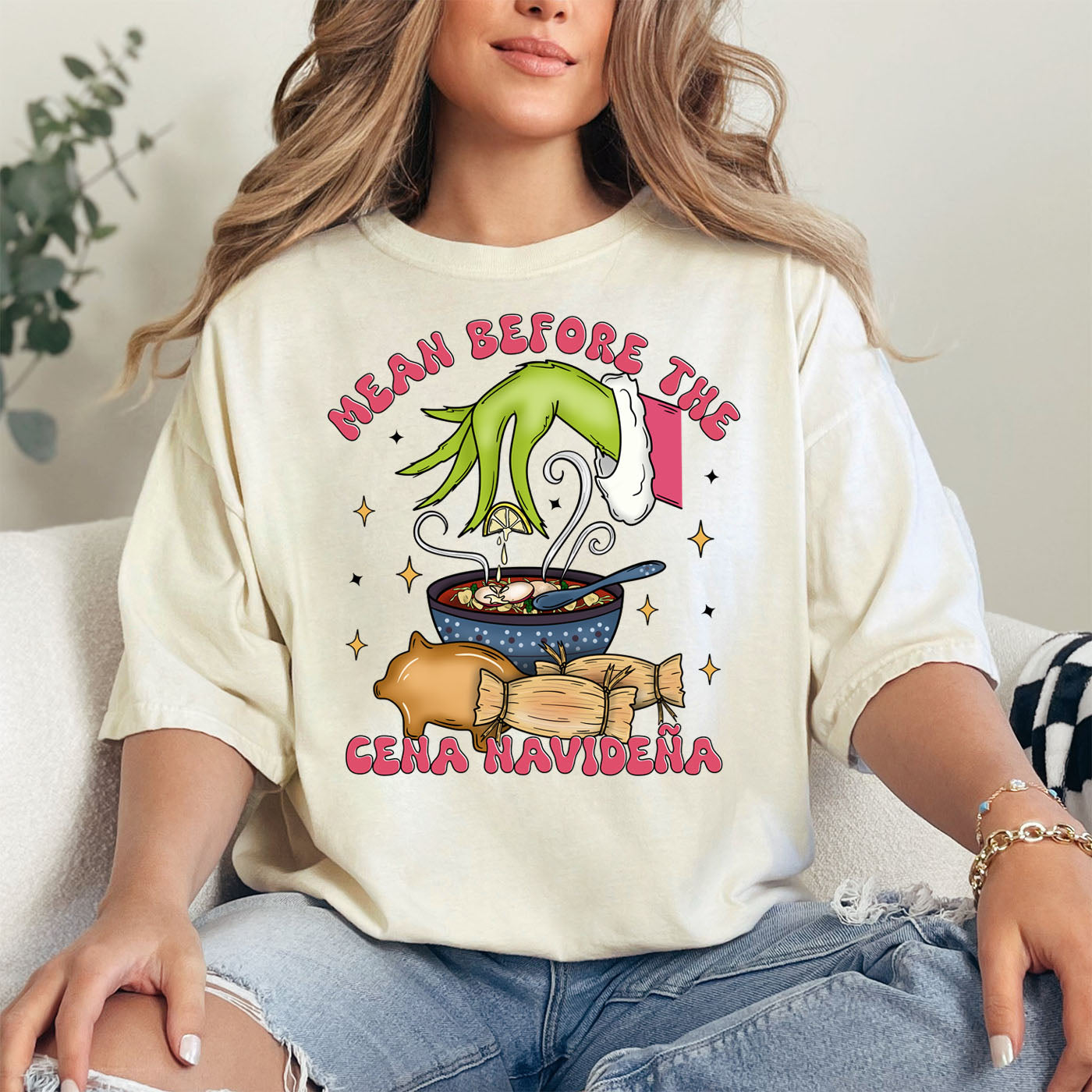 Mean Before Cena Navidena Comfort Colors T-Shirt