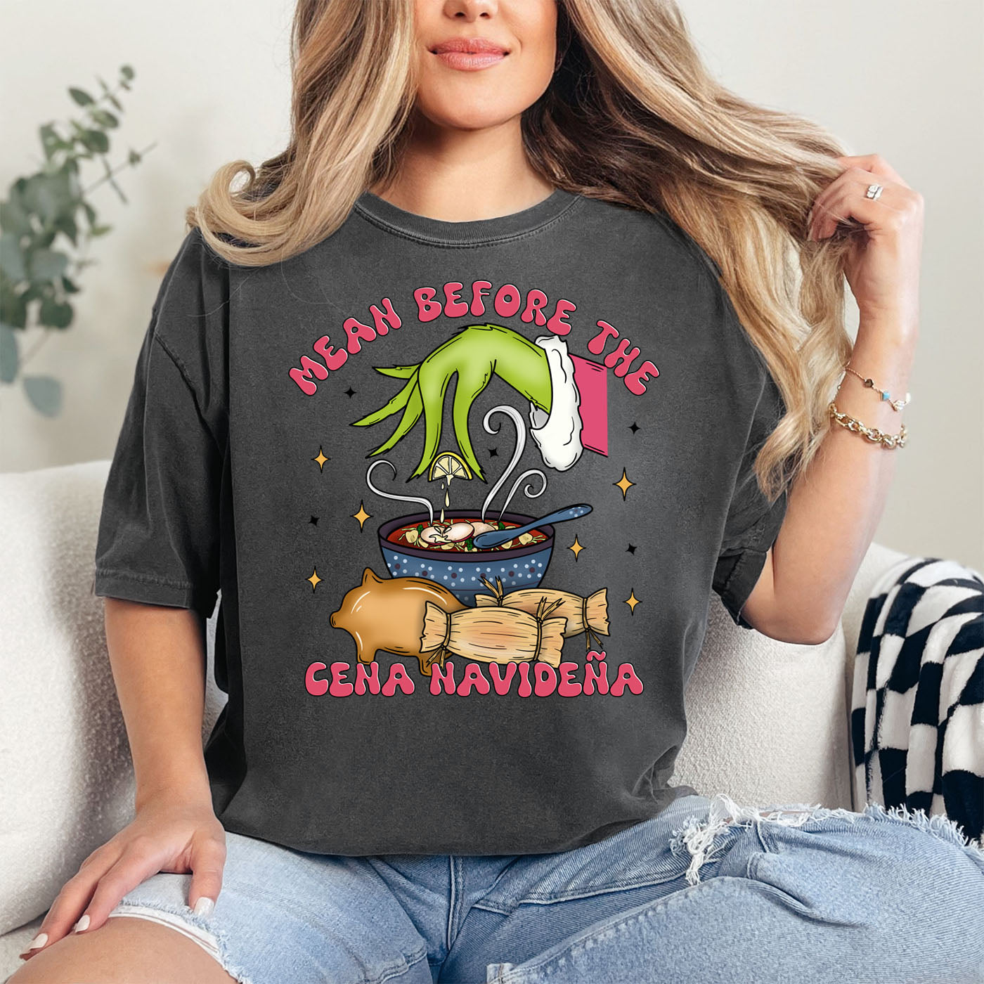 Mean Before Cena Navidena Comfort Colors T-Shirt