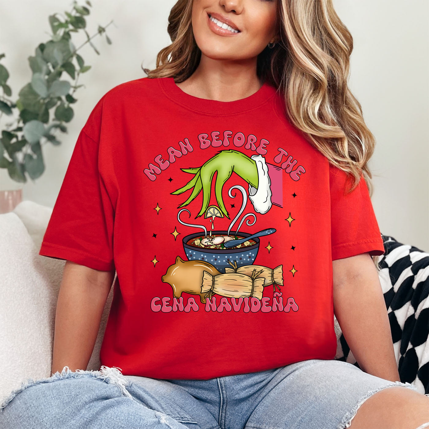 Mean Before Cena Navidena Comfort Colors T-Shirt