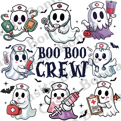 Boo Boo Crew (8 Ghosts) T-Shirt - Casita Bonita Creations