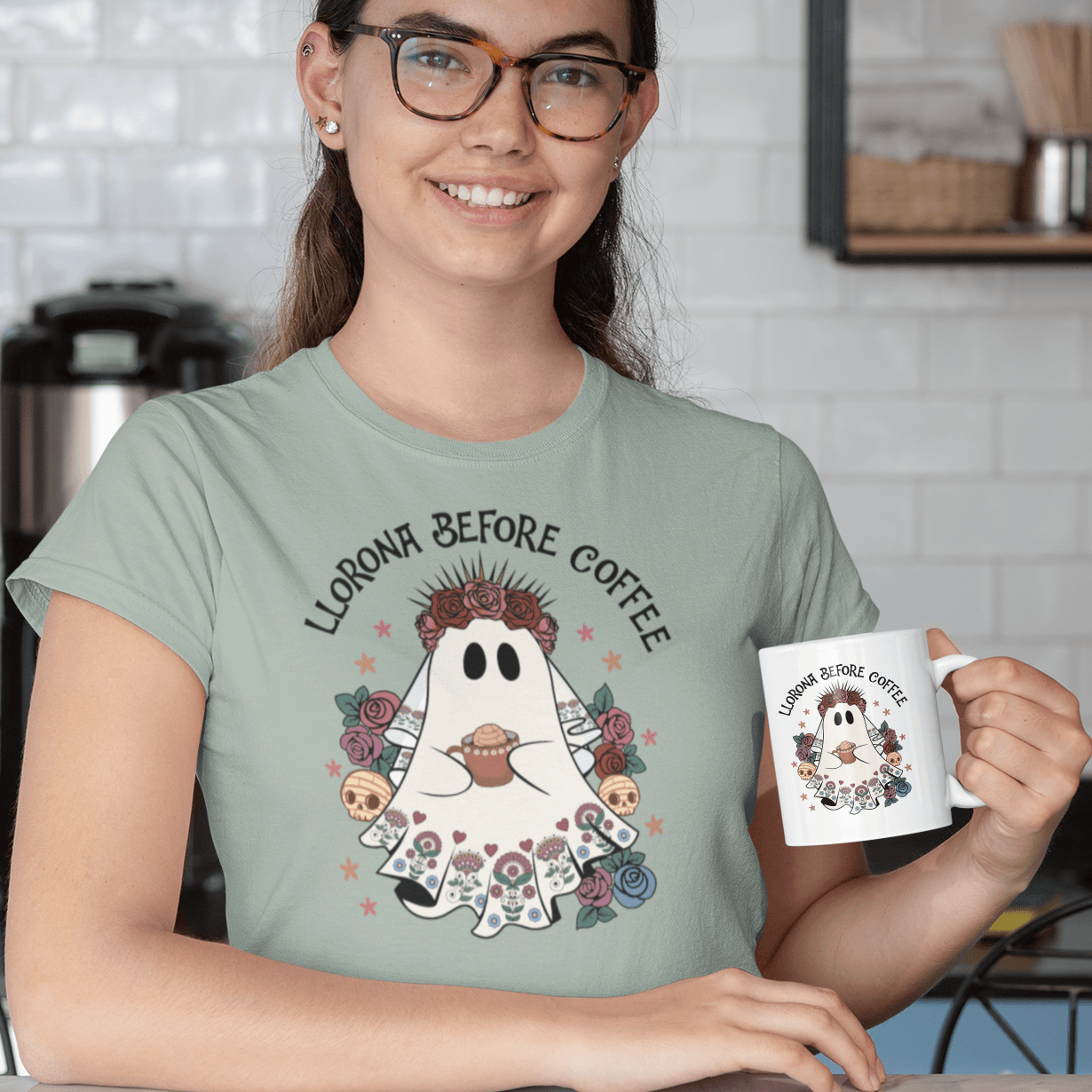 Llorona Before Coffee T-Shirt - Casita Bonita Creations