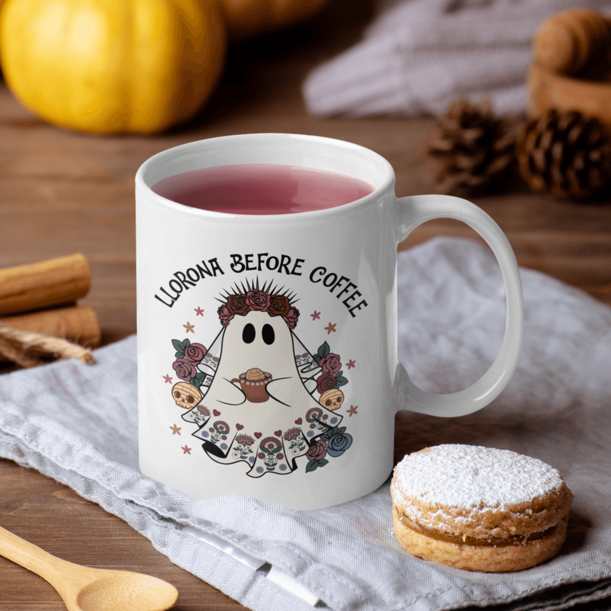 Llorona Before Coffee Ceramic Mug - Casita Bonita Creations