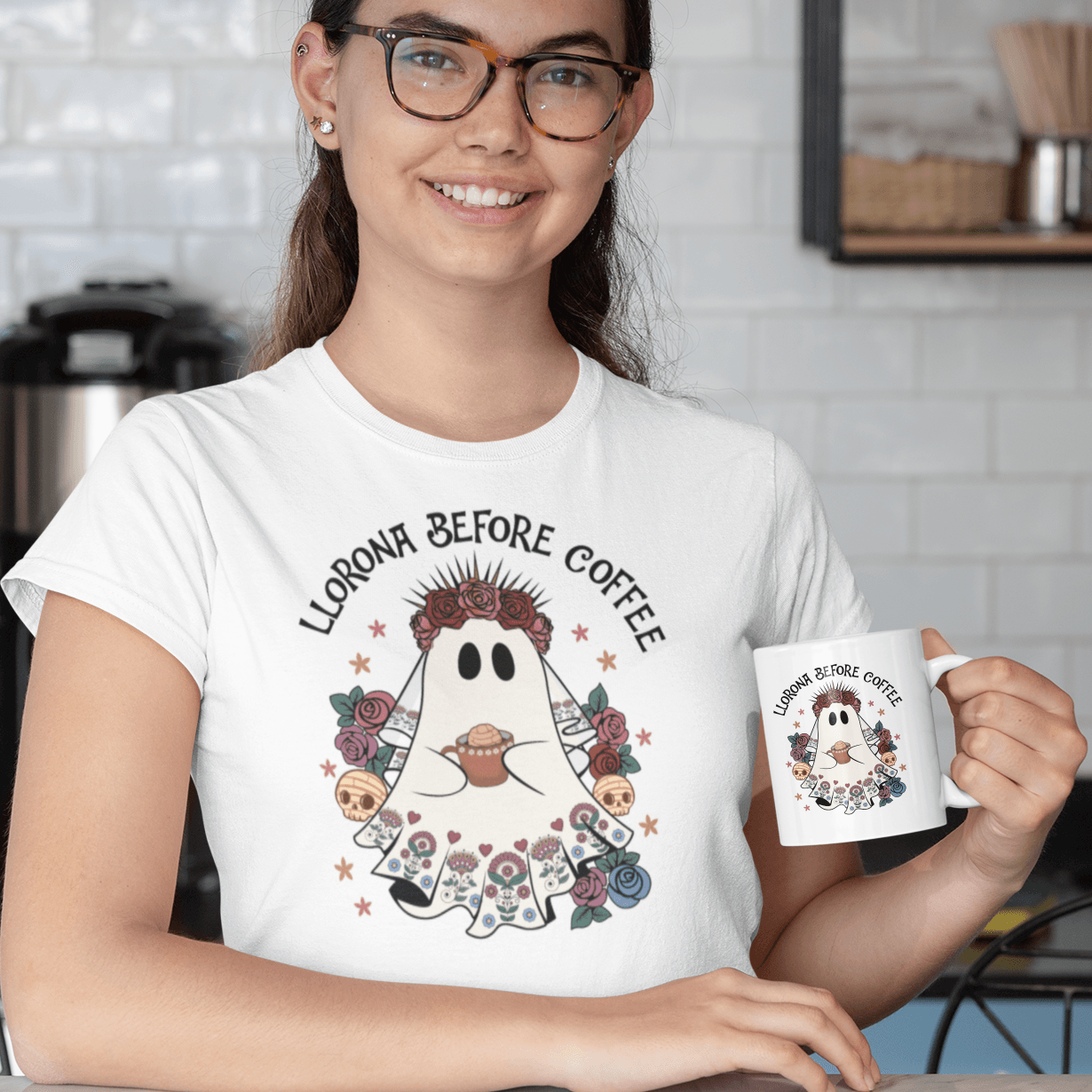 Llorona Before Coffee T-Shirt - Casita Bonita Creations