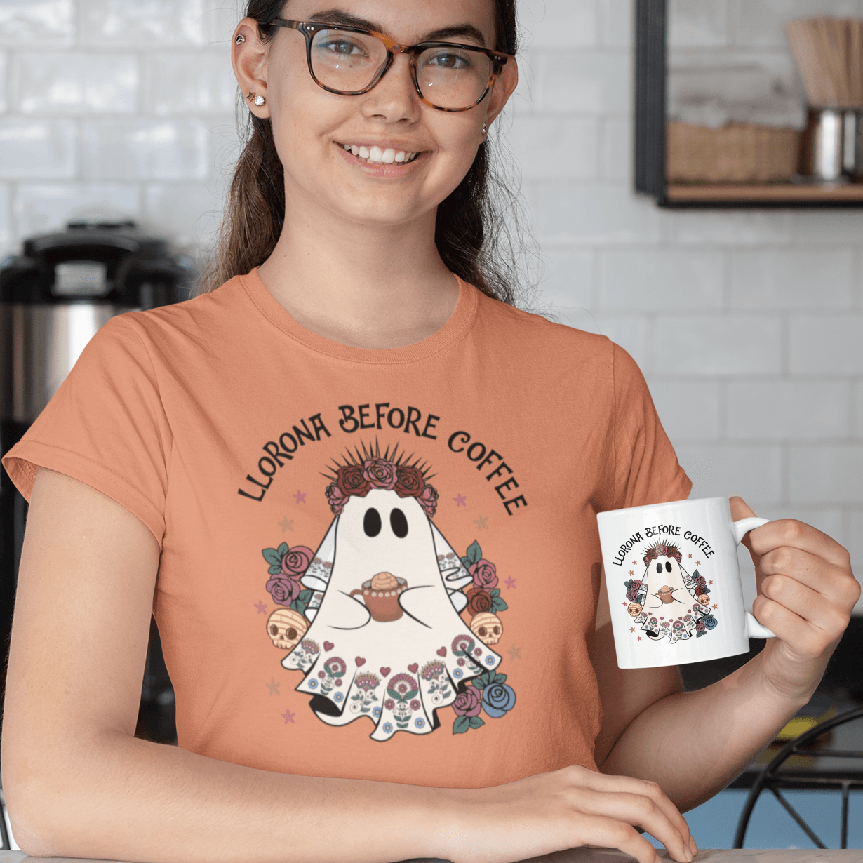 Llorona Before Coffee T-Shirt - Casita Bonita Creations