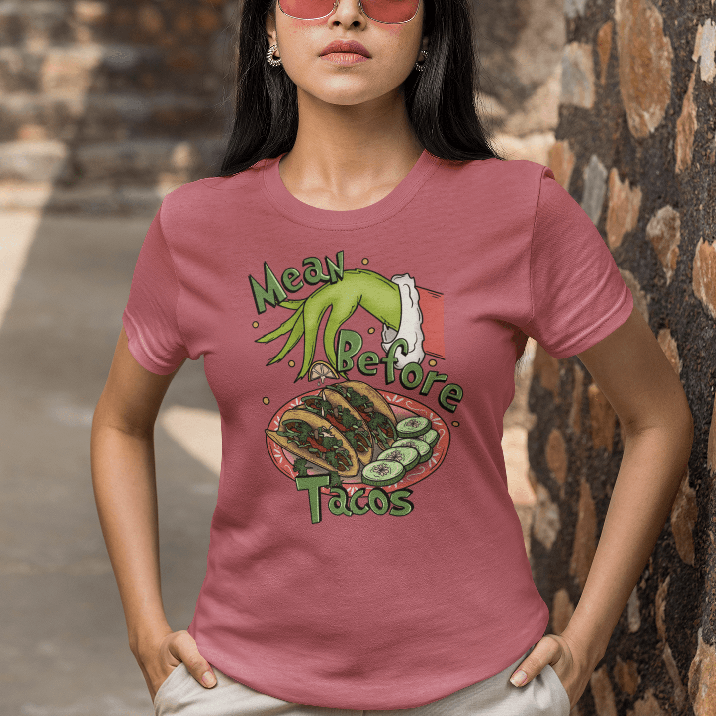 Mean Before Tacos T-Shirt - Casita Bonita Creations