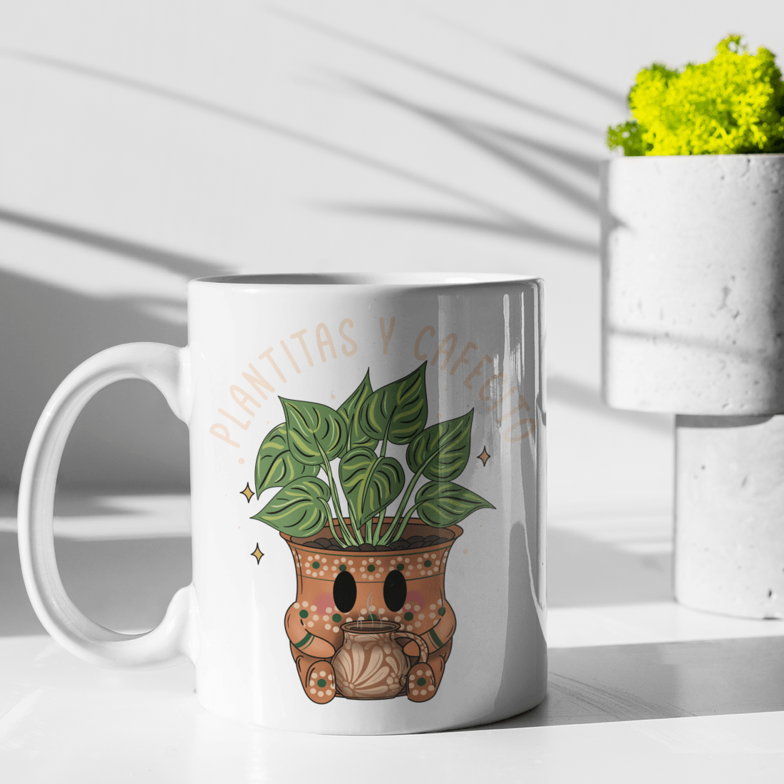 Plantitas Y Cafecito Ceramic Mug - Casita Bonita Creations