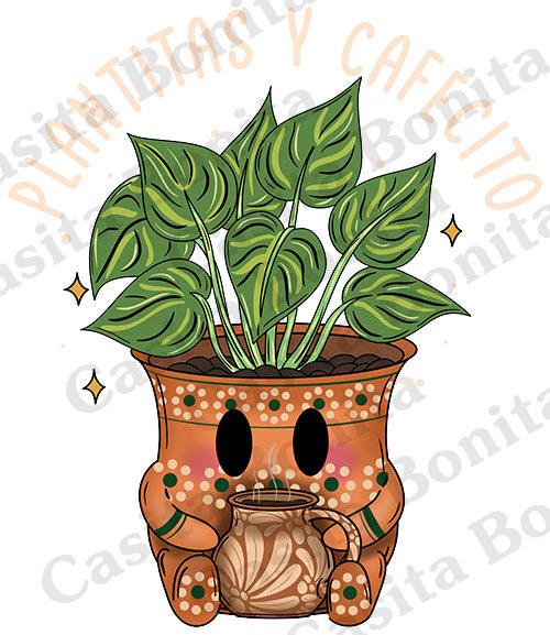 Plantitas Y Cafecito T-Shirt - Casita Bonita Creations