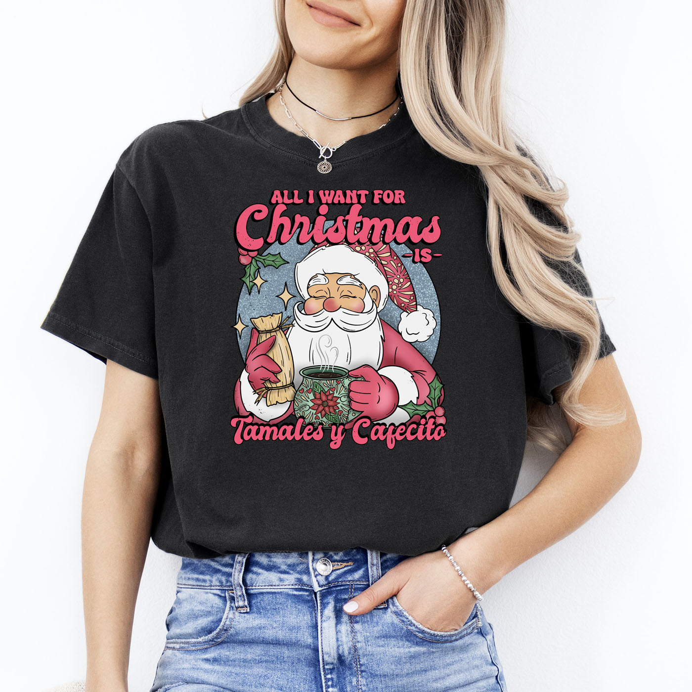 Tamales Y Cafecito Christmas T-Shirt