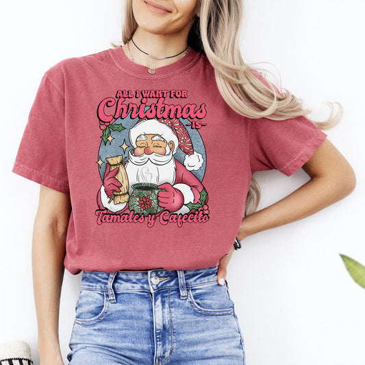 Tamales Y Cafecito Christmas T-Shirt