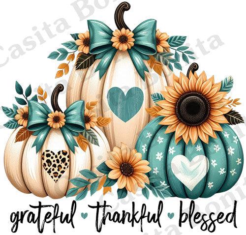 Grateful Thankful Blessed P2 T-Shirt - Casita Bonita Creations